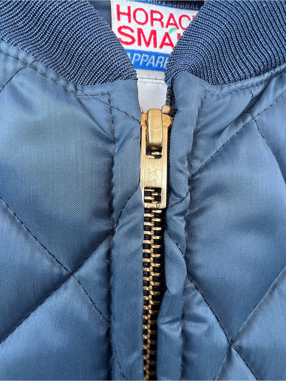 Vintage Horace Small Quilted Bomber Jacket Liner Made in USA